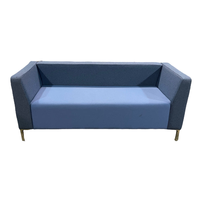 Refurbished Upholstered 2-Seater Sofa in Blue