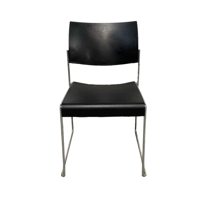Refurbished Black Lino Stacking Chair