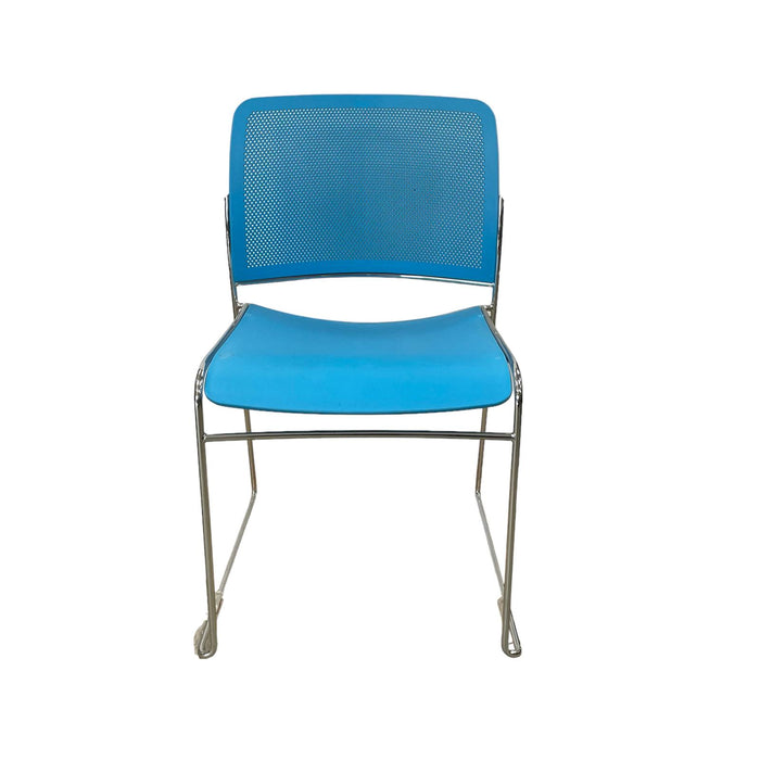 Refurbished Boss Design, Starr Stacking Chair in Blue