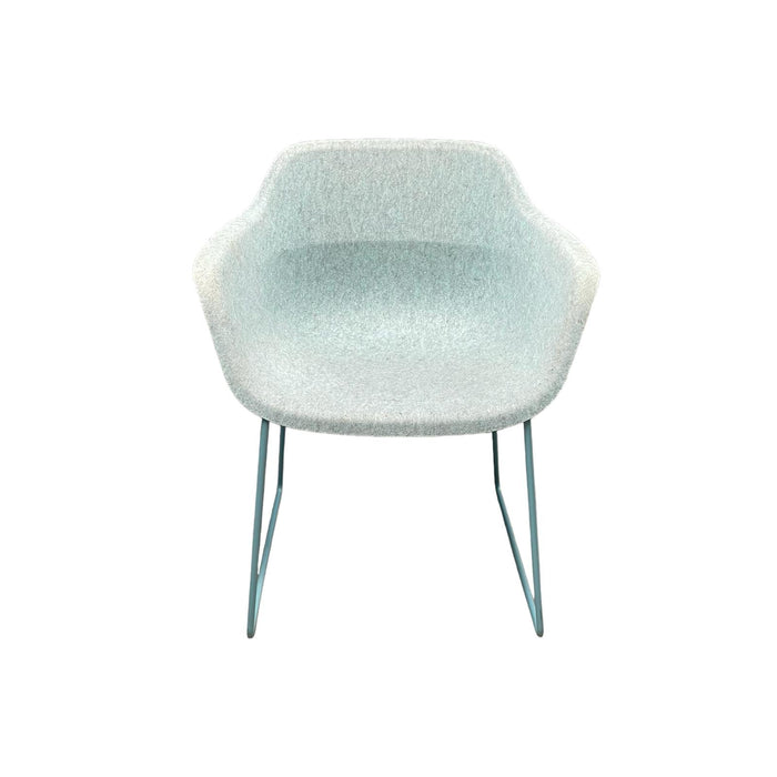 Refurbished Crona Felt Side Chair with Formfleece Shell in Blue