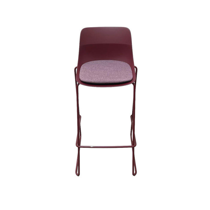 Refurbished Crona Light Bar Stool in Burgundy