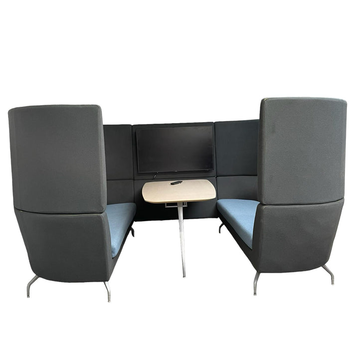 Orangebox Highback Meeting Booth Black