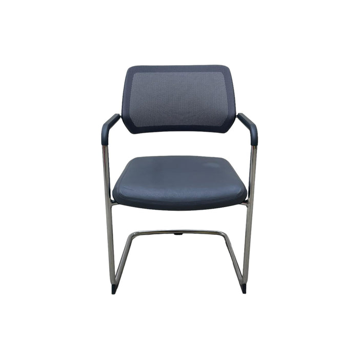 Refurbished Steelcase Qivi Cantilever Chair in Dark Grey