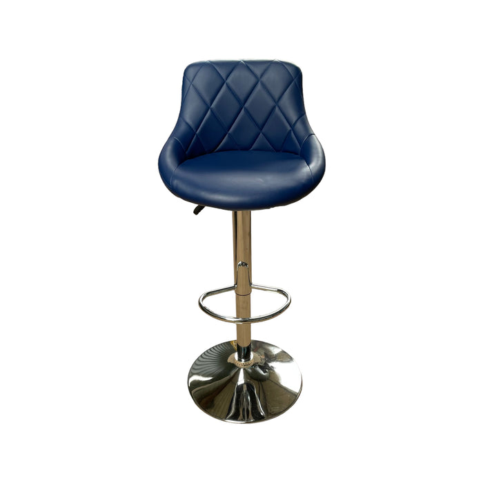 Refurbished Stitch Bar Stool in Blue