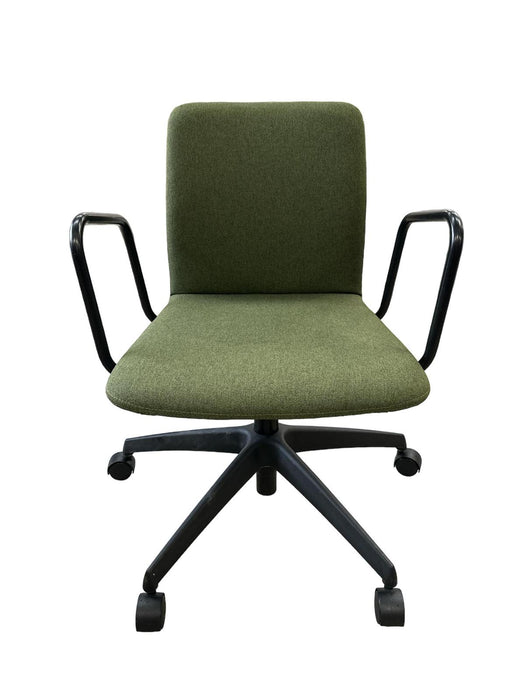 Refurbished BOSS Design Arran Swivel Chair in Olive Green