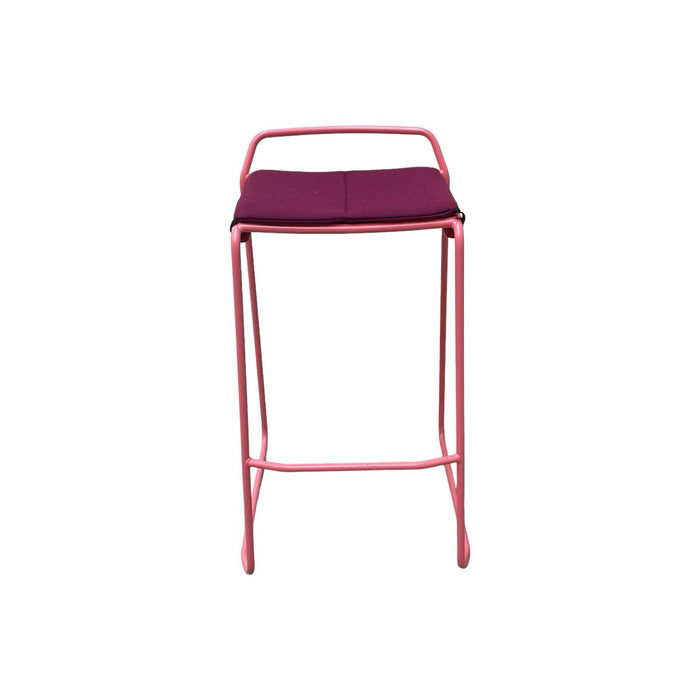 Refurbished Veck High Stool in Pink
