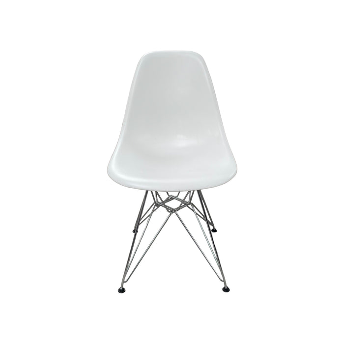 Refurbished Vitra Eames DSR Chair - White with Metal Legs