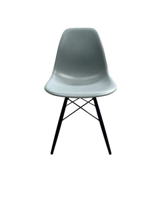 Granite Grey Refurbished Vitra Eames DSW Chair with Wooden Legs
