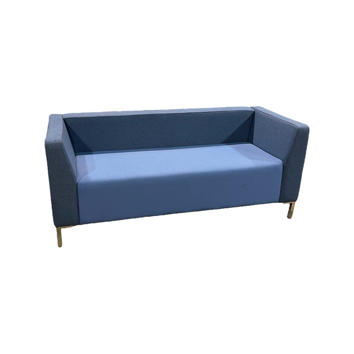 Refurbished Upholstered 2-Seater Sofa in Blue