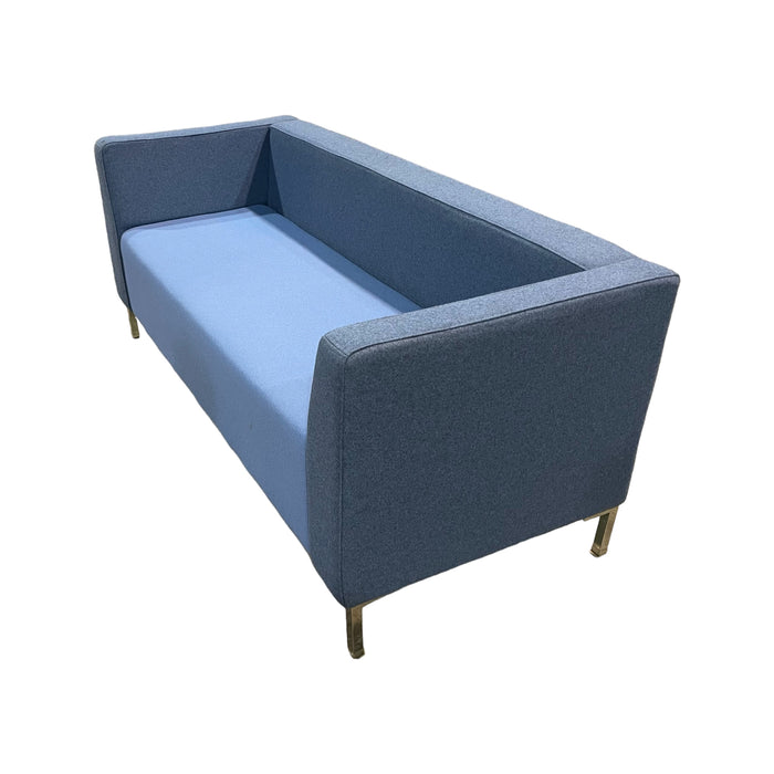 Refurbished Upholstered 2-Seater Sofa in Blue
