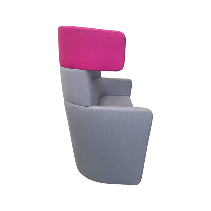 Refurbished Bene PARC Wingback Seating Booth in Pink & Grey