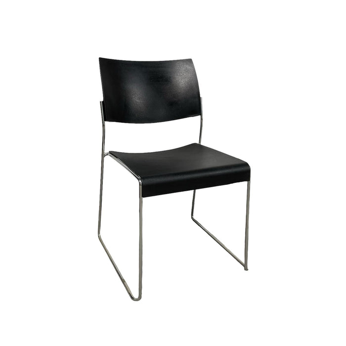 Refurbished Black Lino Stacking Chair
