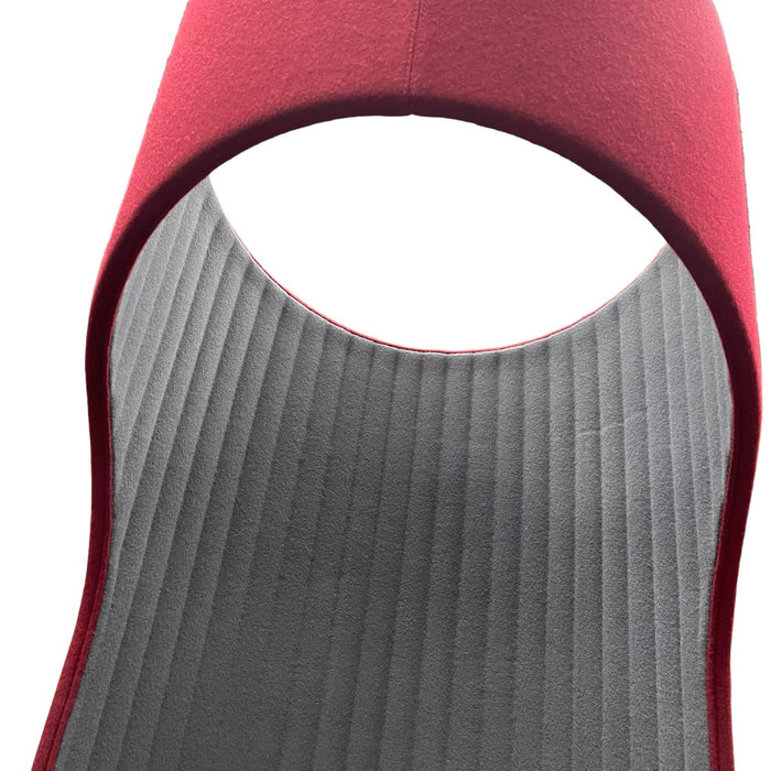 Refurbished Boss Design Cega High-Back Privacy Seat in Red & Grey