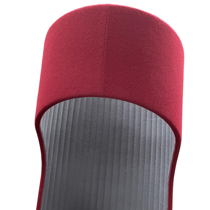 Refurbished Boss Design Cega High-Back Privacy Seat in Red & Grey