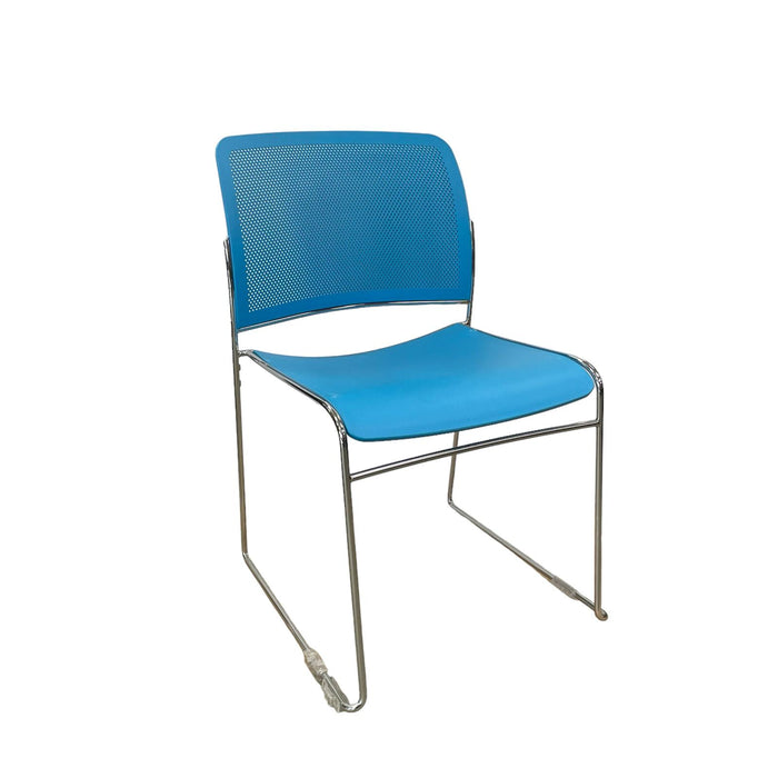 Refurbished Boss Design, Starr Stacking Chair in Blue