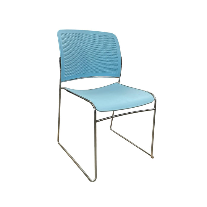 Refurbished Boss Design, Starr Stacking Chair in Light Blue