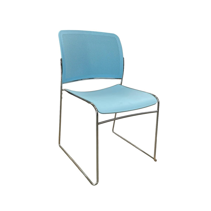 Refurbished Boss Design, Starr Stacking Chair in Light Blue