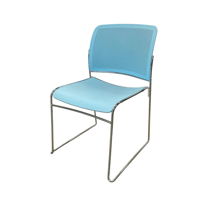 Refurbished Boss Design, Starr Stacking Chair in Light Blue