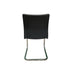 Steelcase brown leather office chair with chrome cantilever base, from the back.