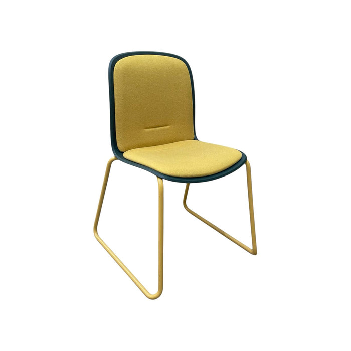 Refurbished Cavatina Metting Chair in Yellow & Green