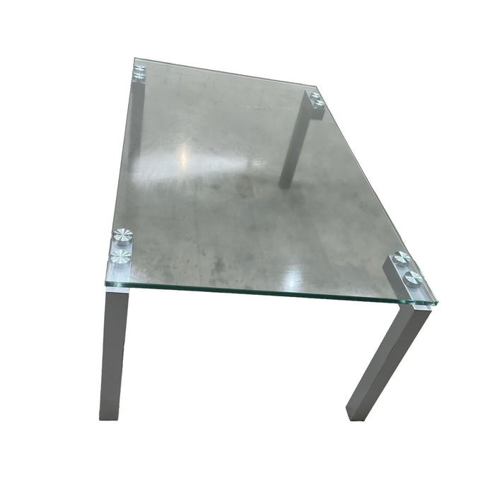 Refurbished Clear Glass Coffee Table - Rectangular