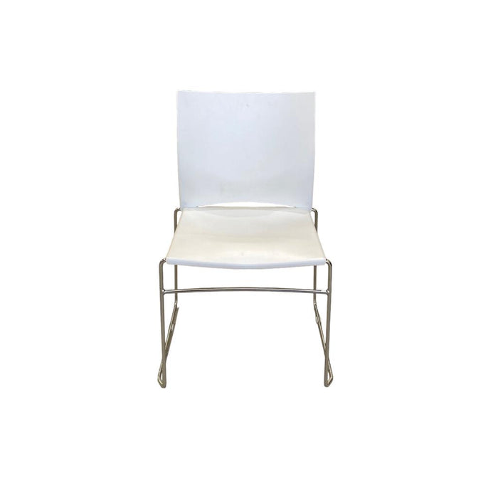 Refurbished Connection Xpresso Stacking Cantilever Chair in White