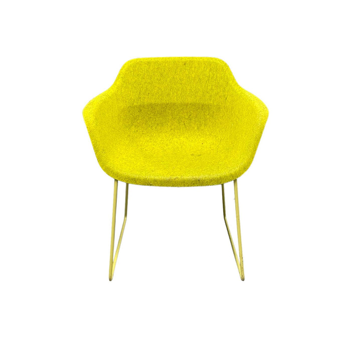 Refurbished Crona Felt Side Chair with Formfleece Shell in Yellow