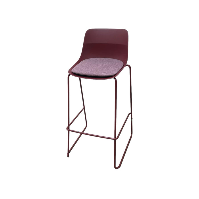 Refurbished Crona Light Bar Stool in Burgundy