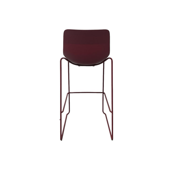 Refurbished Crona Light Bar Stool in Burgundy