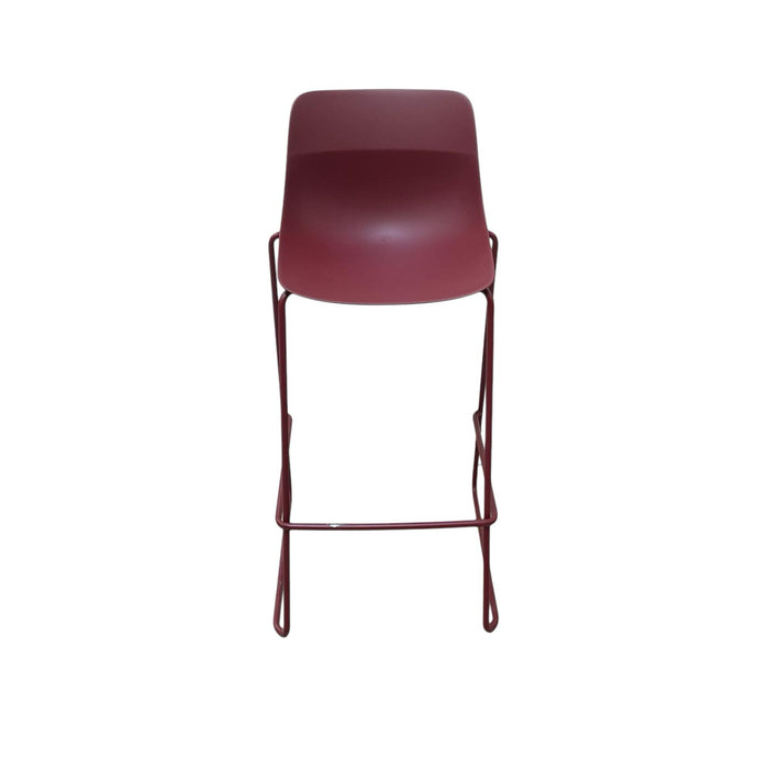 Refurbished Crona Light Bar Stool in Burgundy