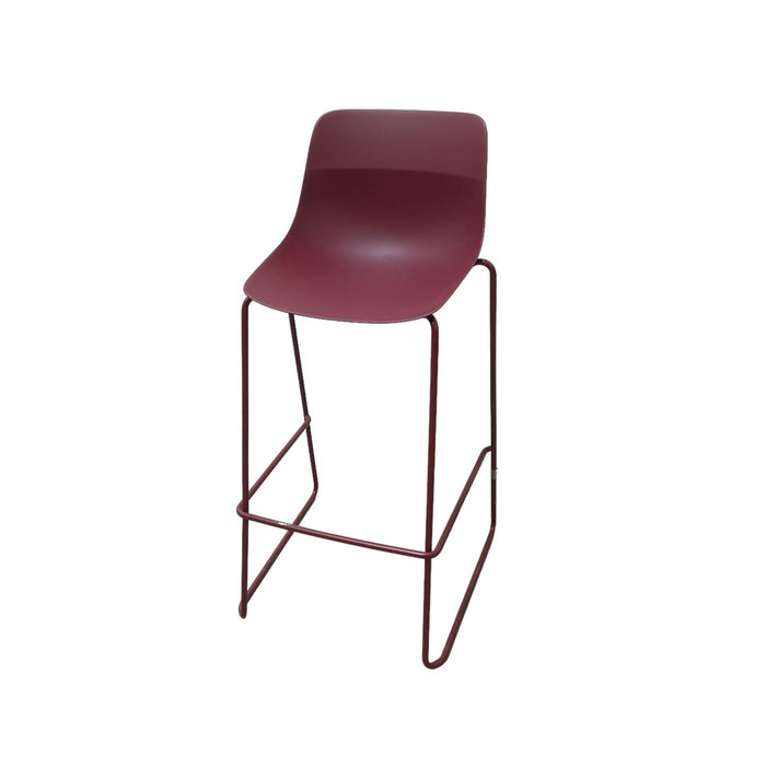 Refurbished Crona Light Bar Stool in Burgundy