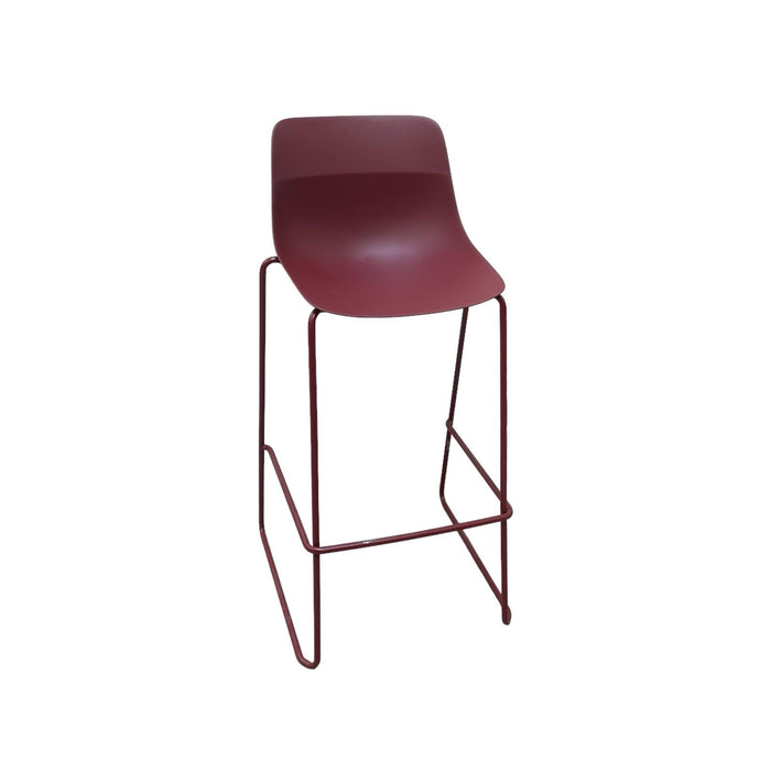 Refurbished Crona Light Bar Stool in Burgundy