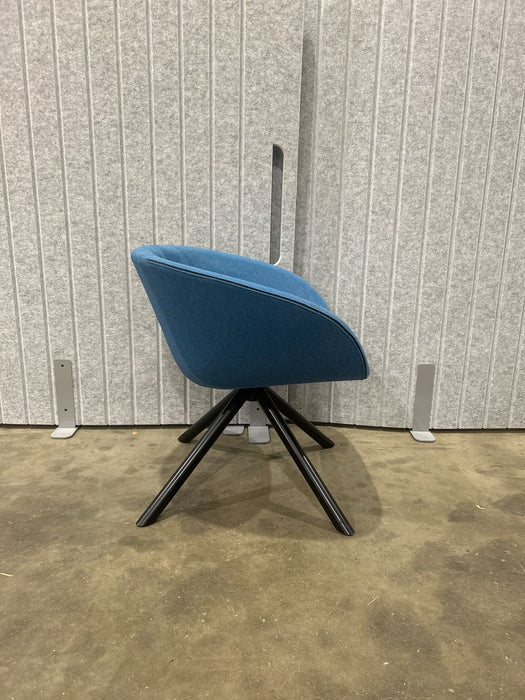 Refurbished Edge Design Runna Blue Upholstered Tub Lounge Chair