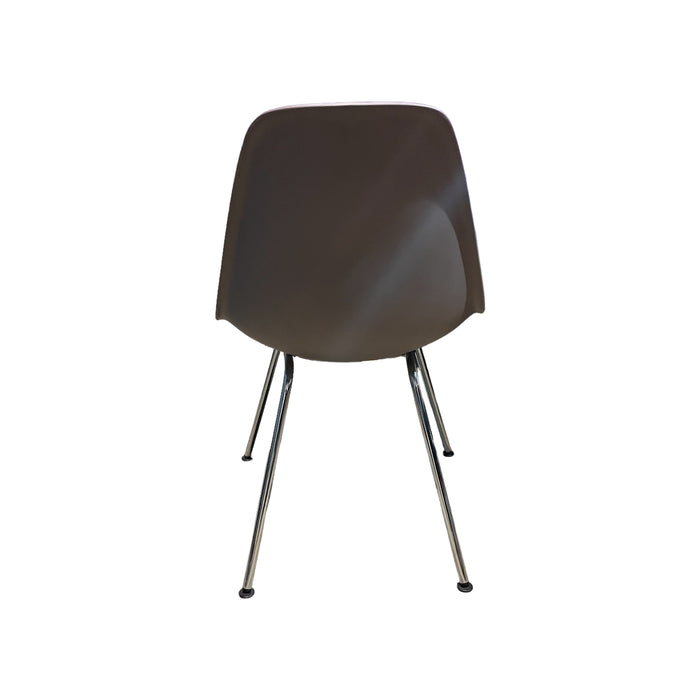 Refurbished Eames Plastic Side Chair RE DSX in Pebble