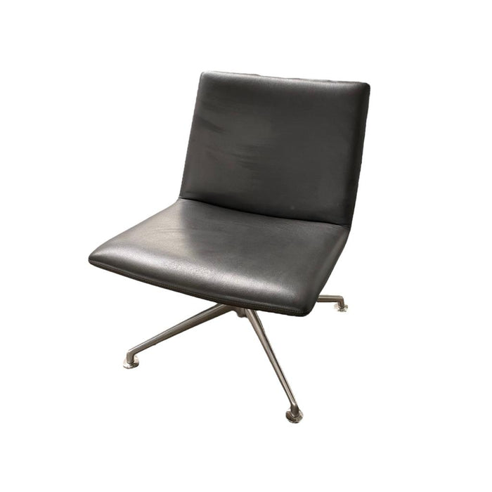 Refurbished Fina Lounge Chair 6742 in Grey Faux Leather