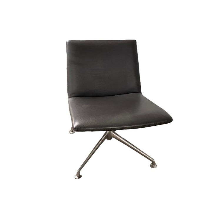 Refurbished Fina Lounge Chair 6742 in Grey Faux Leather