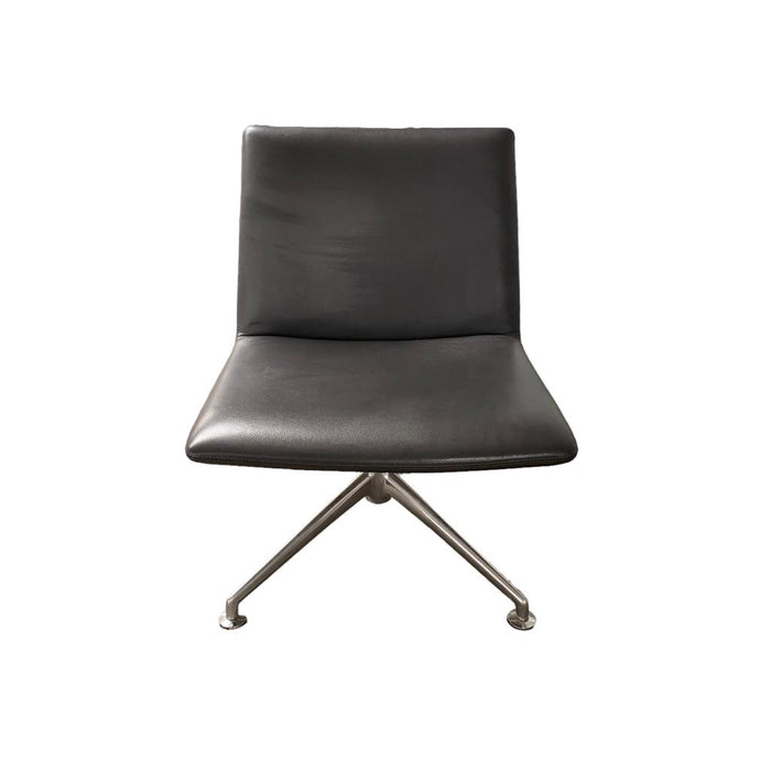 Refurbished Fina Lounge Chair 6742 in Grey Faux Leather