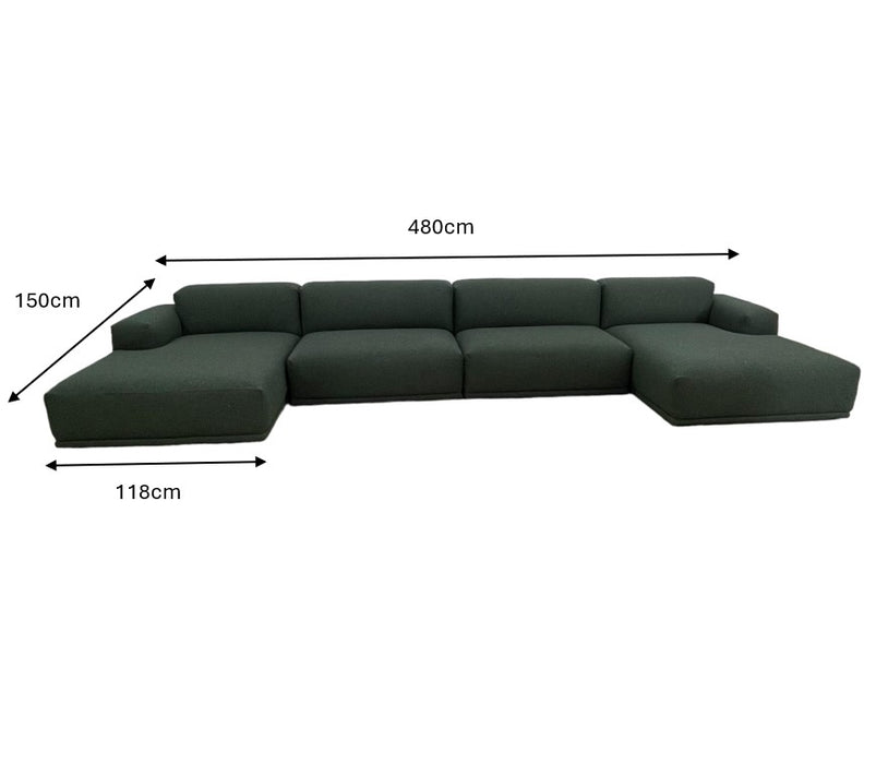 Refurbished Green CONNECT Modular Sofa