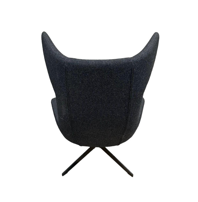 Refurbished Grey Balance Lounge Wingback Chair