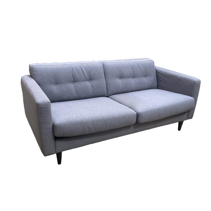 Refurbished Grey Double Seater Sofa with Buttons