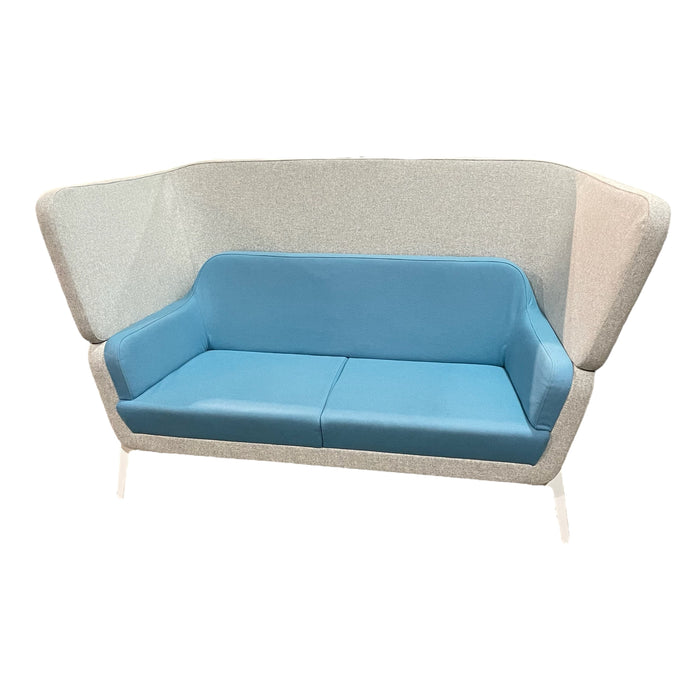 Refurbished Harc Highback Sofa - Blue Front, Grey Back