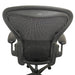 Close up of herman miller refurbished aeron chair.