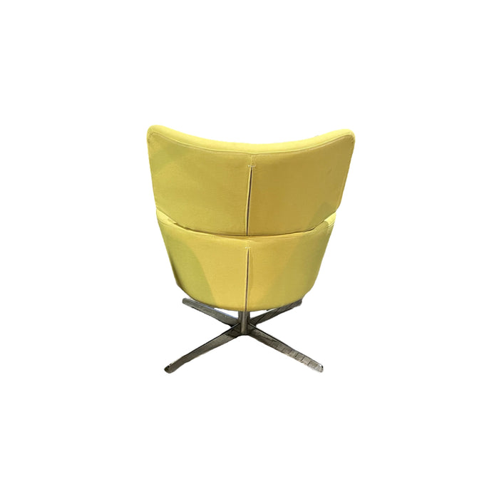 Refurbished High-back Arm Chair in Yellow