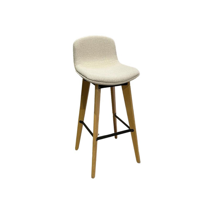 Refurbished Knitted Bar Stool in Cream