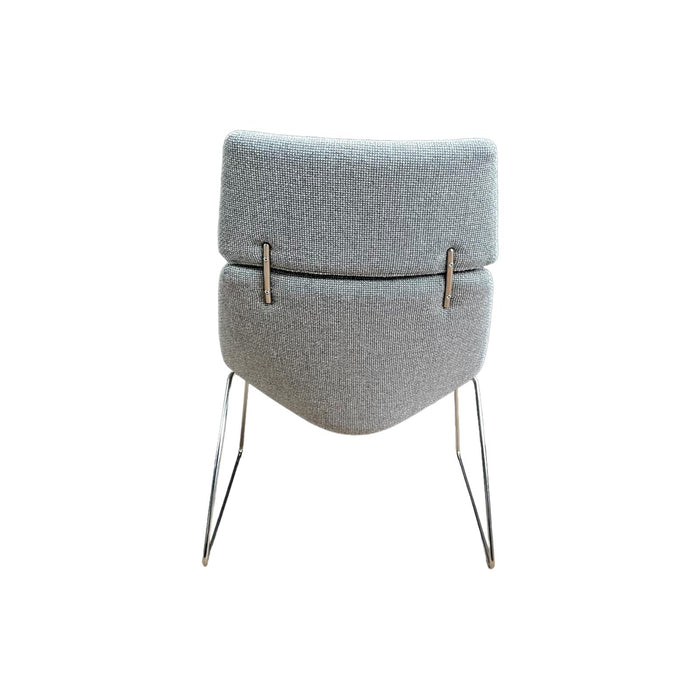 Refurbished Lounge Chair with Headrest in Grey