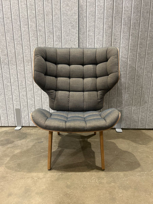Norr 11 Mammoth High Back Chair Grey Light Smoked Oak Frame