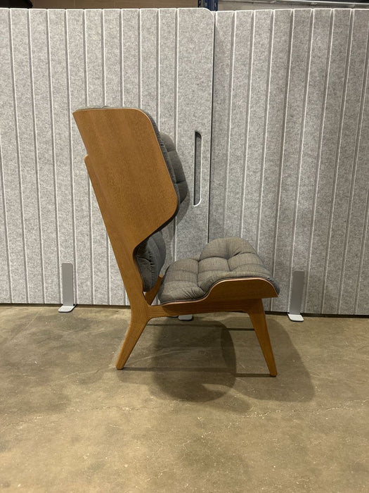 Norr 11 Mammoth High Back Chair Grey Light Smoked Oak Frame