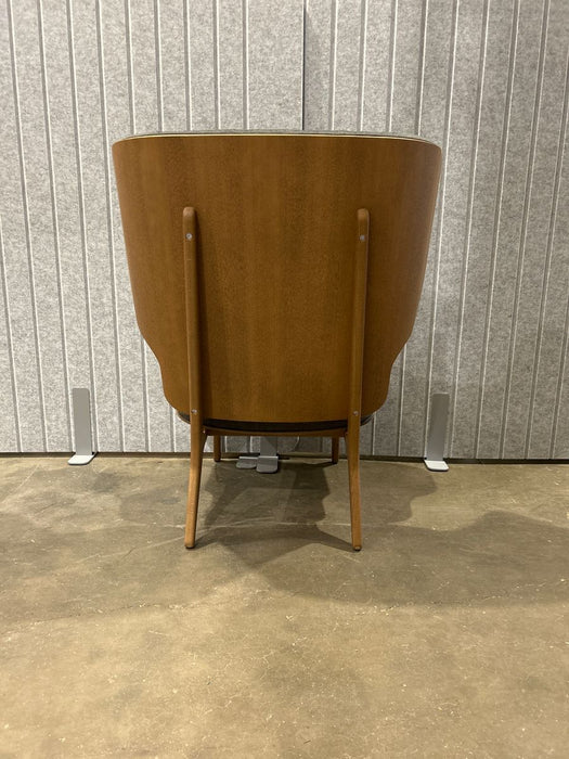 Norr 11 Mammoth High Back Chair Grey Light Smoked Oak Frame