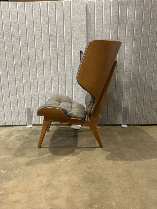 Norr 11 Mammoth High Back Chair Grey Light Smoked Oak Frame