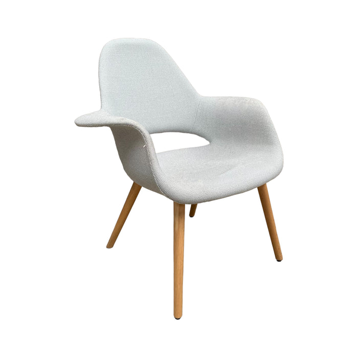 Refurbished Organic Chair in Ice Blue/Ivory